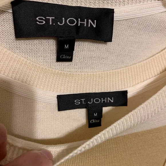 St John Couture Tank Cardigan twin set Fine Wool Knit - Picture 2 of 14